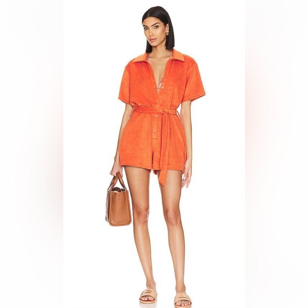 Beach Riot Gia Romper in Desert Clay NWT